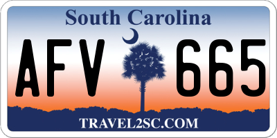 SC license plate AFV665