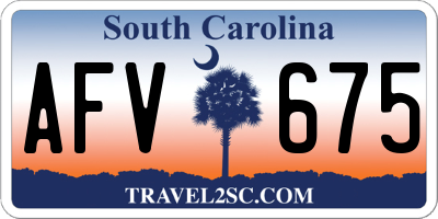 SC license plate AFV675