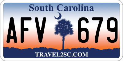 SC license plate AFV679