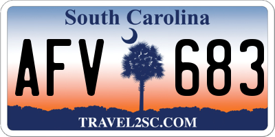 SC license plate AFV683
