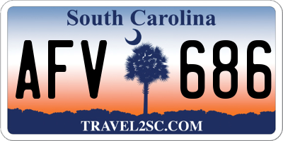 SC license plate AFV686