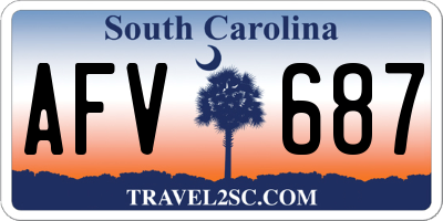 SC license plate AFV687