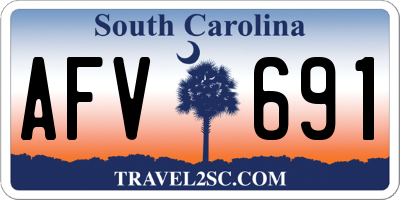 SC license plate AFV691