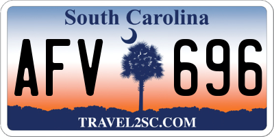 SC license plate AFV696
