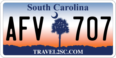 SC license plate AFV707