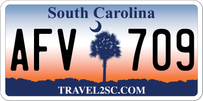 SC license plate AFV709