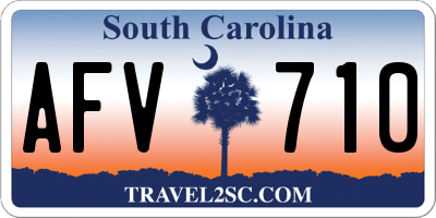 SC license plate AFV710