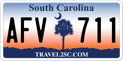 SC license plate AFV711