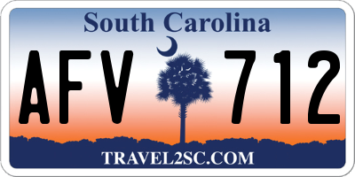 SC license plate AFV712