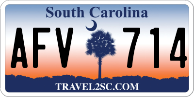 SC license plate AFV714