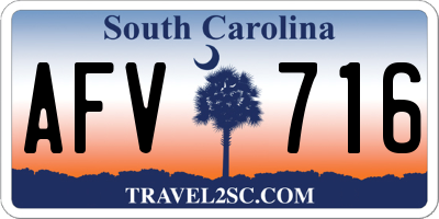 SC license plate AFV716