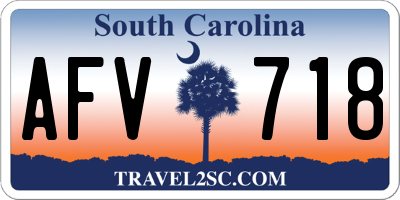 SC license plate AFV718