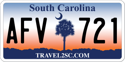 SC license plate AFV721