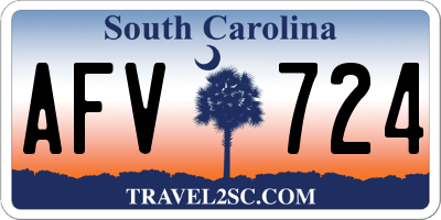 SC license plate AFV724