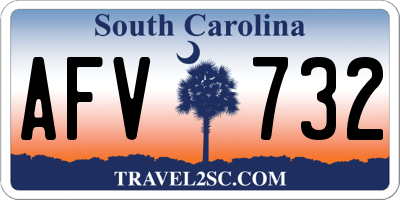 SC license plate AFV732