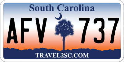 SC license plate AFV737