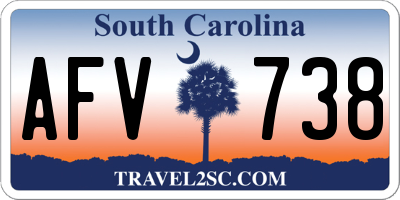 SC license plate AFV738