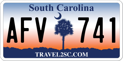 SC license plate AFV741