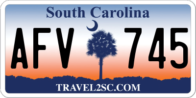SC license plate AFV745