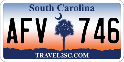 SC license plate AFV746