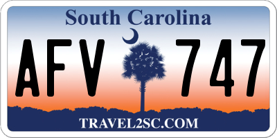 SC license plate AFV747
