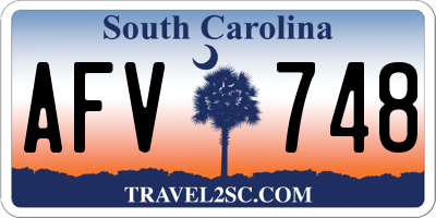 SC license plate AFV748