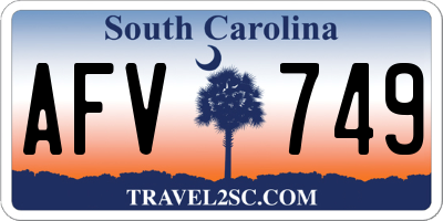 SC license plate AFV749