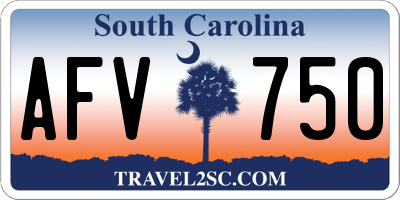 SC license plate AFV750