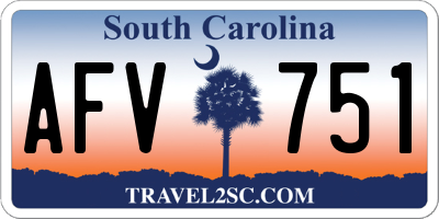 SC license plate AFV751
