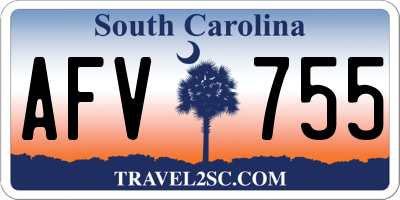 SC license plate AFV755