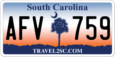 SC license plate AFV759