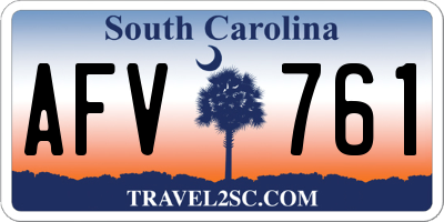 SC license plate AFV761