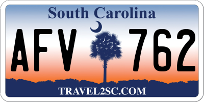 SC license plate AFV762