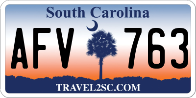 SC license plate AFV763