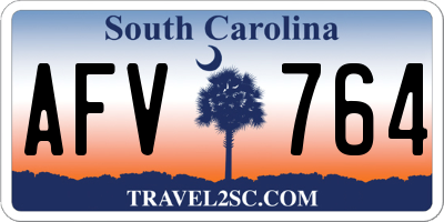 SC license plate AFV764
