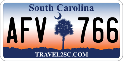 SC license plate AFV766