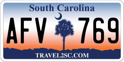 SC license plate AFV769