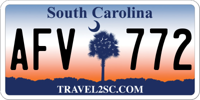 SC license plate AFV772