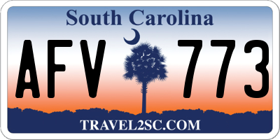SC license plate AFV773