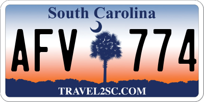 SC license plate AFV774