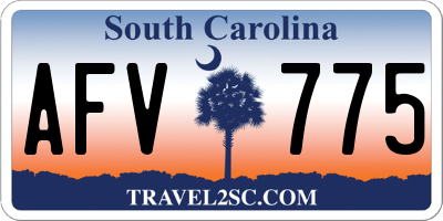 SC license plate AFV775