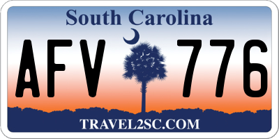 SC license plate AFV776