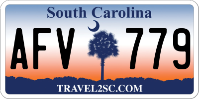 SC license plate AFV779