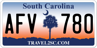 SC license plate AFV780