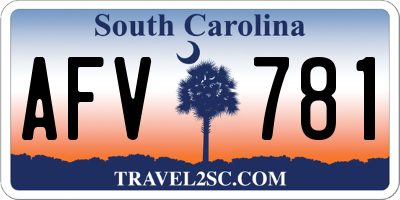 SC license plate AFV781