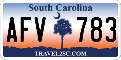 SC license plate AFV783