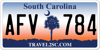 SC license plate AFV784