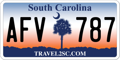 SC license plate AFV787
