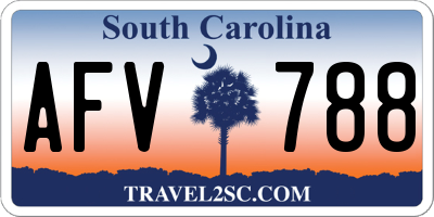 SC license plate AFV788