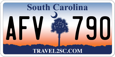 SC license plate AFV790